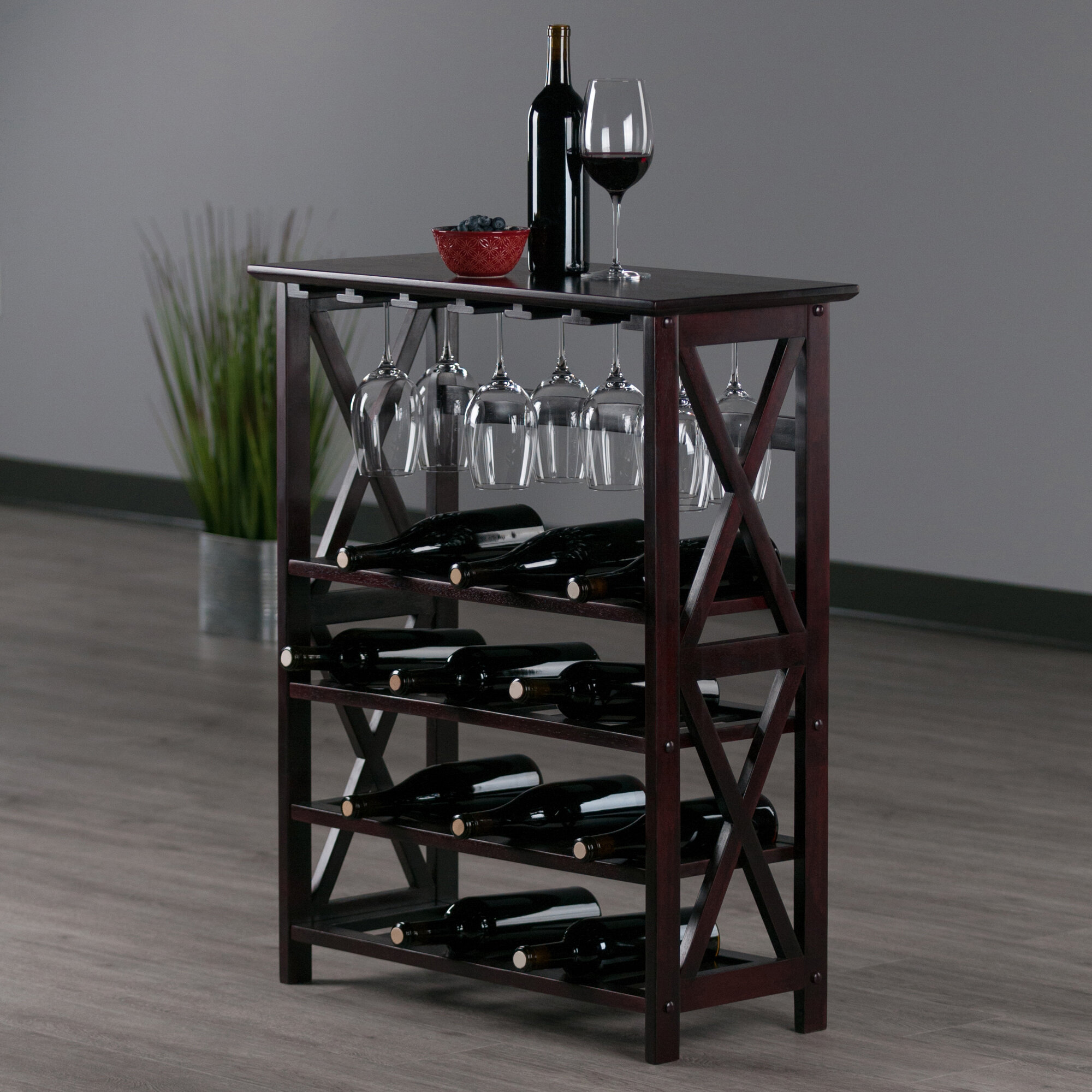 24-Bottle Wine Rack, offers Espresso